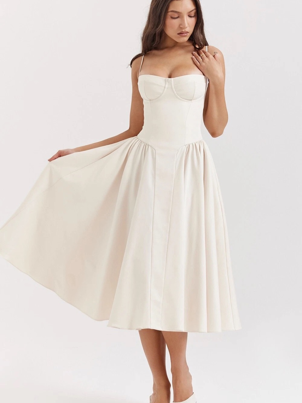House of CB Samaria Dress Vintage Cream